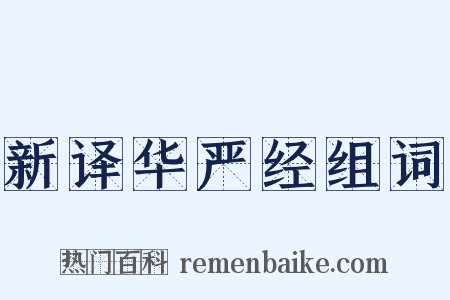 新译华严经组词是什么意思的图片
